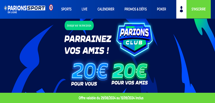 Parrainez vos amis et gagnez tous les deux avec Parions Sport !